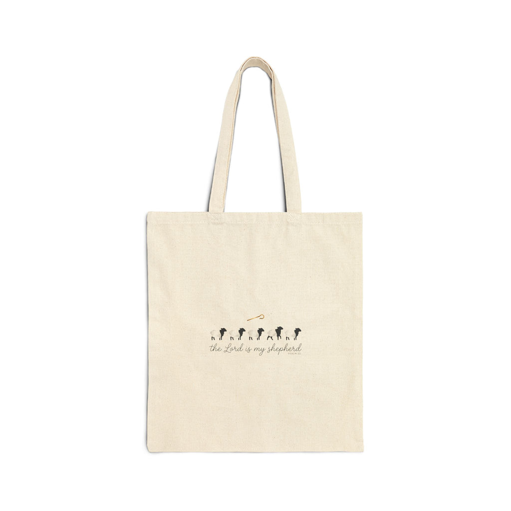 Scripture Silhouette Tote, Christian Streetwear, Distressed Typography Canvas Tote