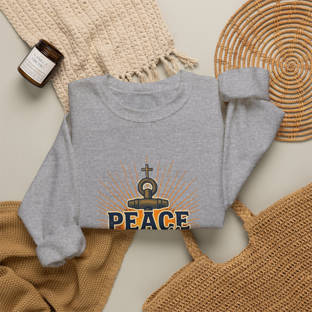 Peace Be Still Anchor Sweatshirt – Mark 4:39 Christian Crewneck
