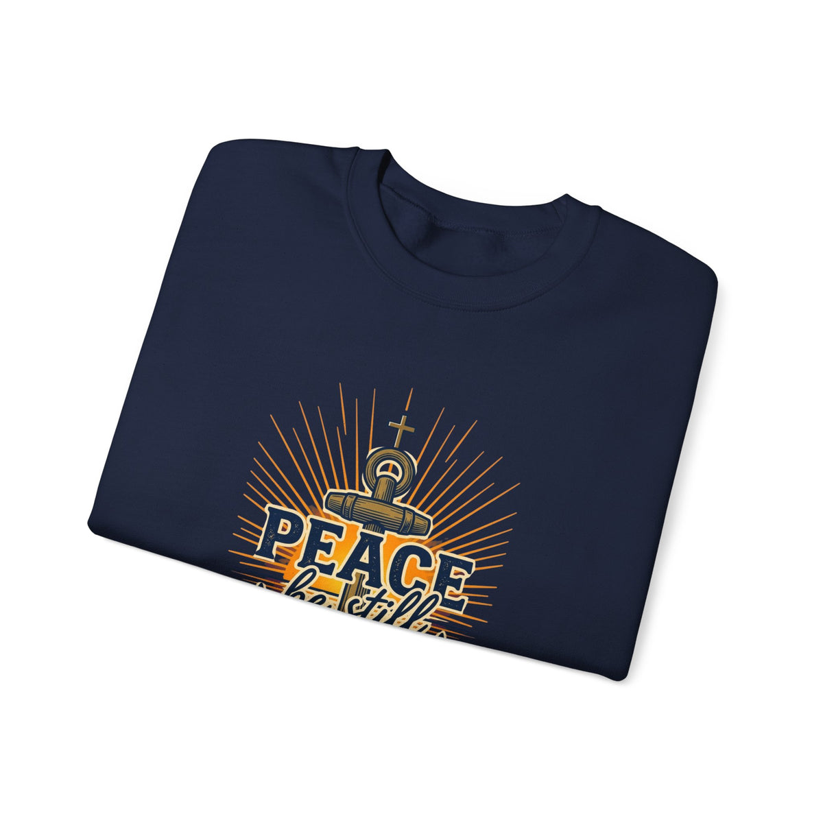 Peace Be Still Anchor Sweatshirt – Mark 4:39 Christian Crewneck