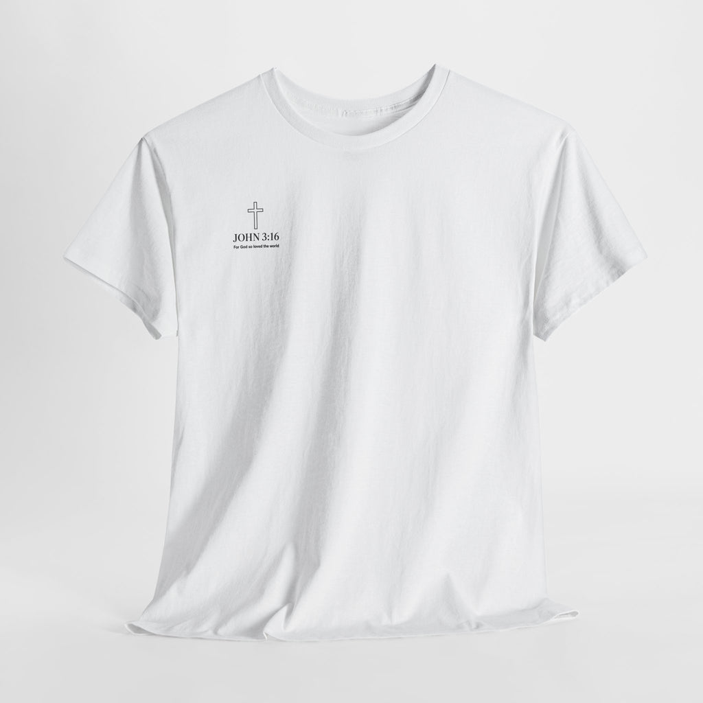 T-Shirt — Minimal John 3:16 Cross Christian Faith Tee