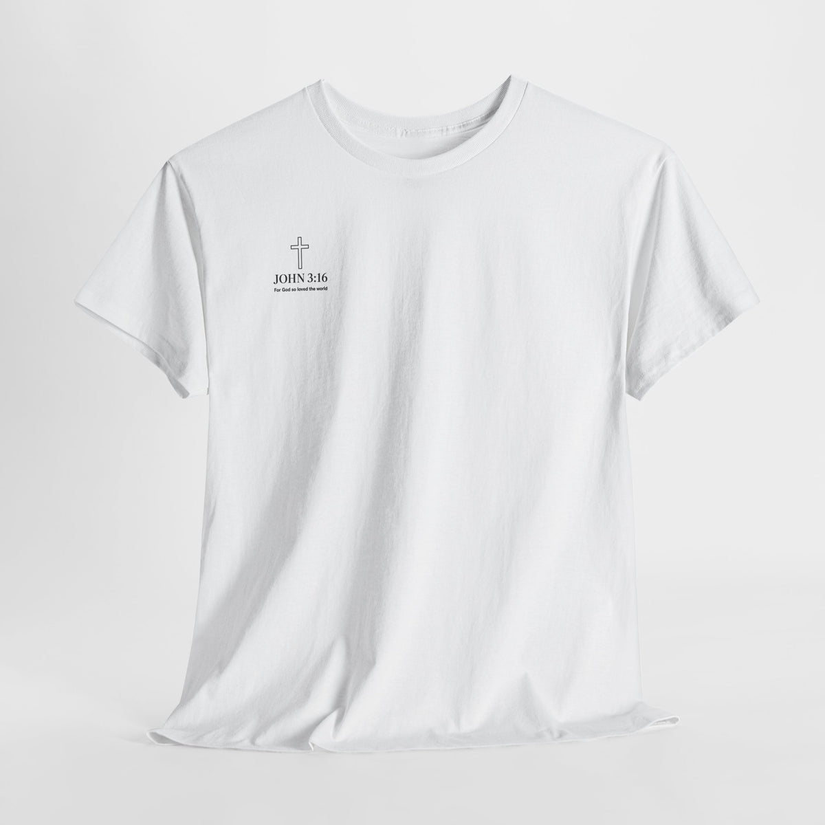 T-Shirt — Minimal John 3:16 Cross Christian Faith Tee