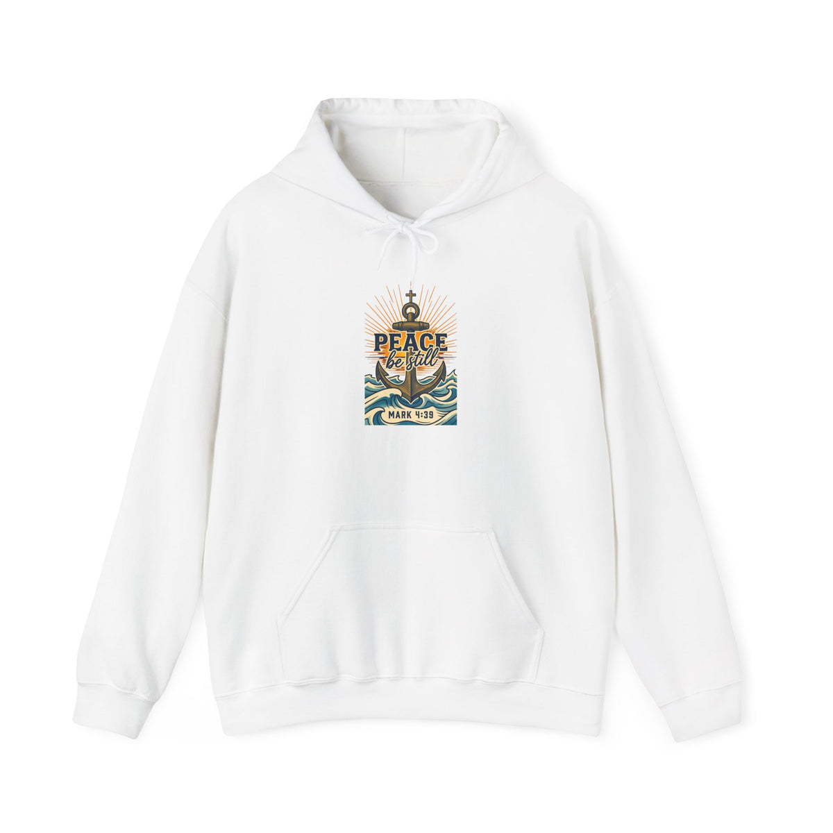 Peace Anchor Hoodie — Vintage Nautical ‘Peace Be Still’ Sweatshirt