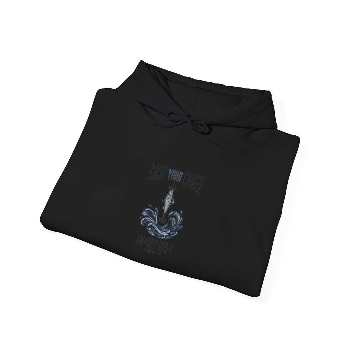 Cast Your Cares Hoodie | Christian Men’s Faith Apparel, Scripture Verse