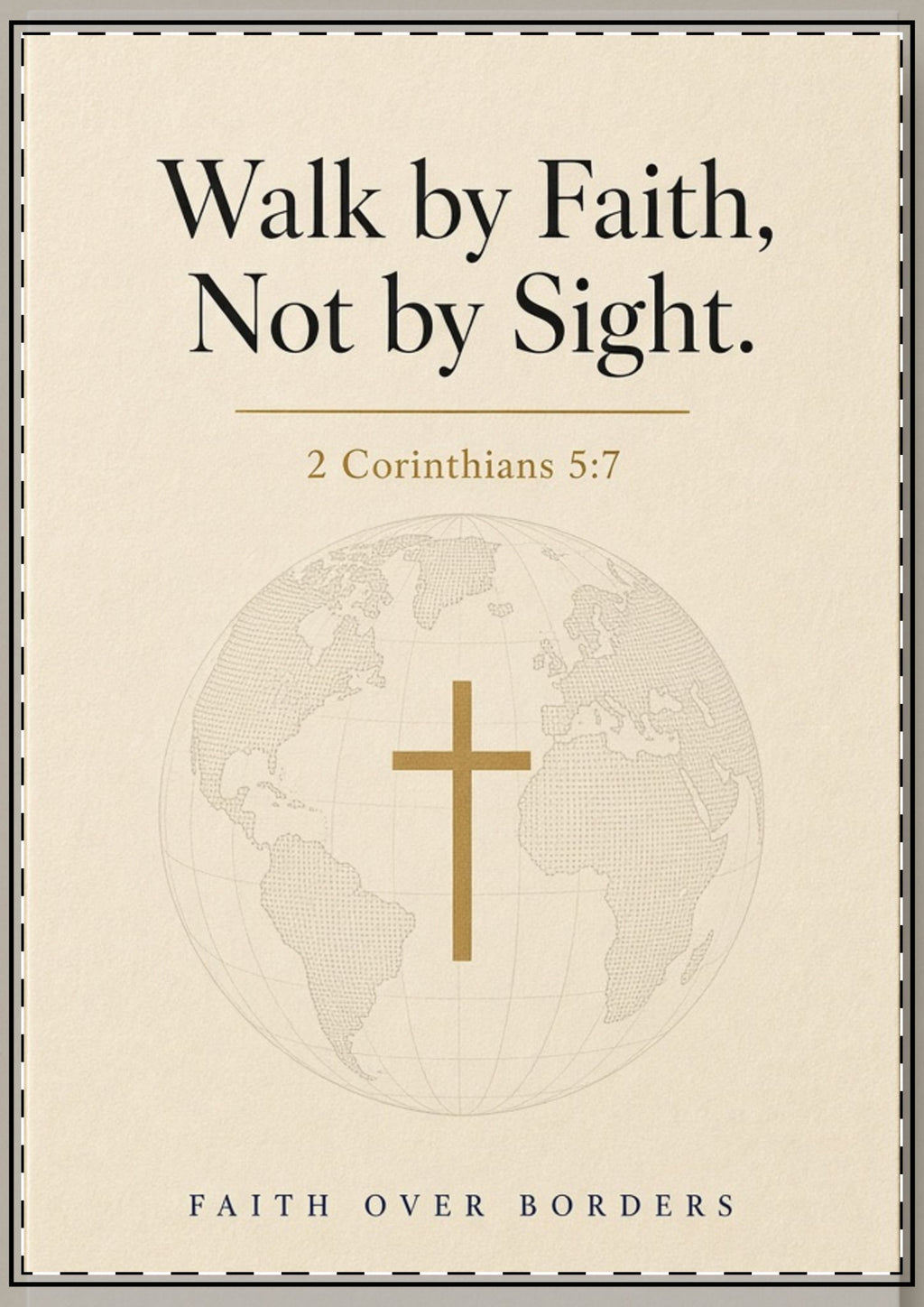 Faith Greeting Card — "Walk by Faith, Not by Sight" Flat Card with Envelope