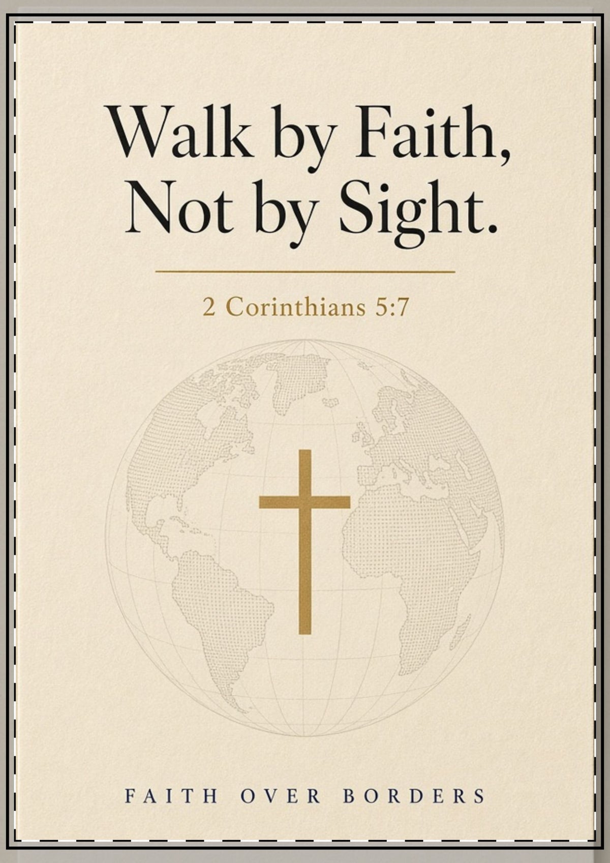 Faith Greeting Card — "Walk by Faith, Not by Sight" Flat Card with Envelope