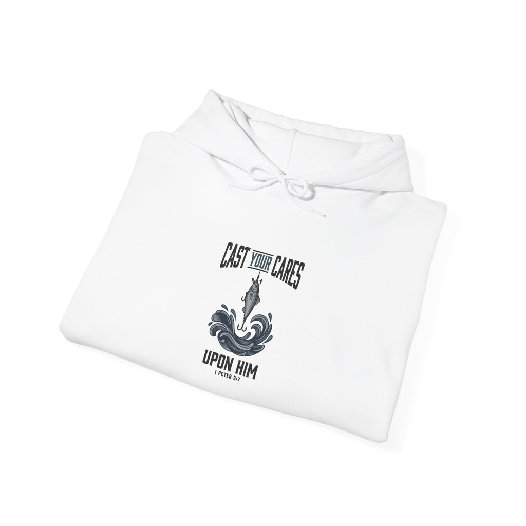 Cast Your Cares Hoodie | Christian Men’s Faith Apparel, Scripture Verse