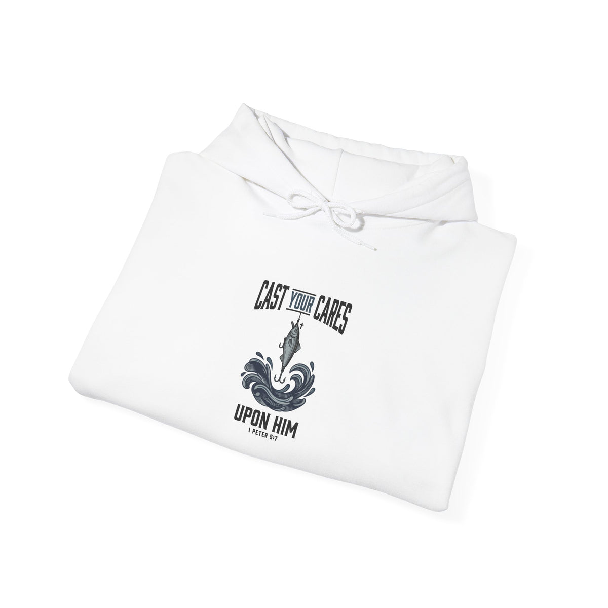Cast Your Cares Hoodie | Christian Men’s Faith Apparel, Scripture Verse