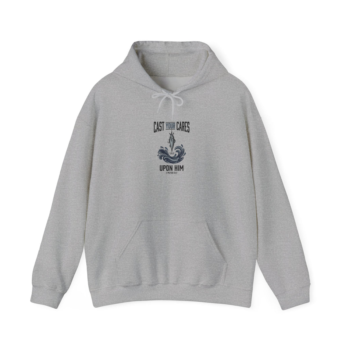Cast Your Cares Hoodie | Christian Men’s Faith Apparel, Scripture Verse