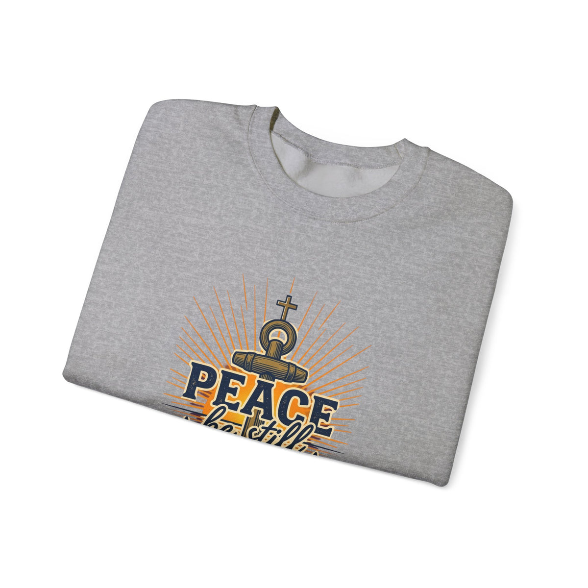 Peace Be Still Anchor Sweatshirt – Mark 4:39 Christian Crewneck