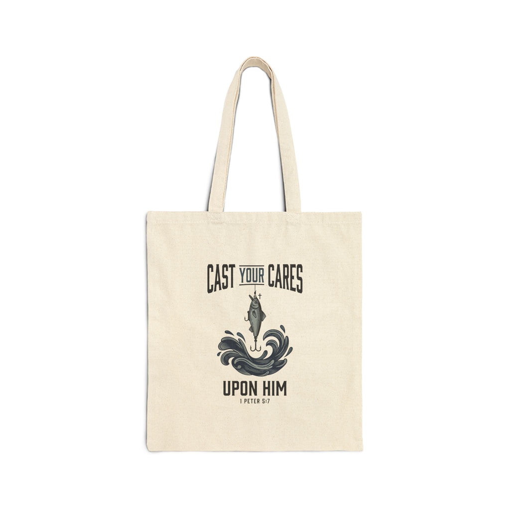 Cast Your Cares Upon Him Tote | Christian faith scripture, Psalm 55 design