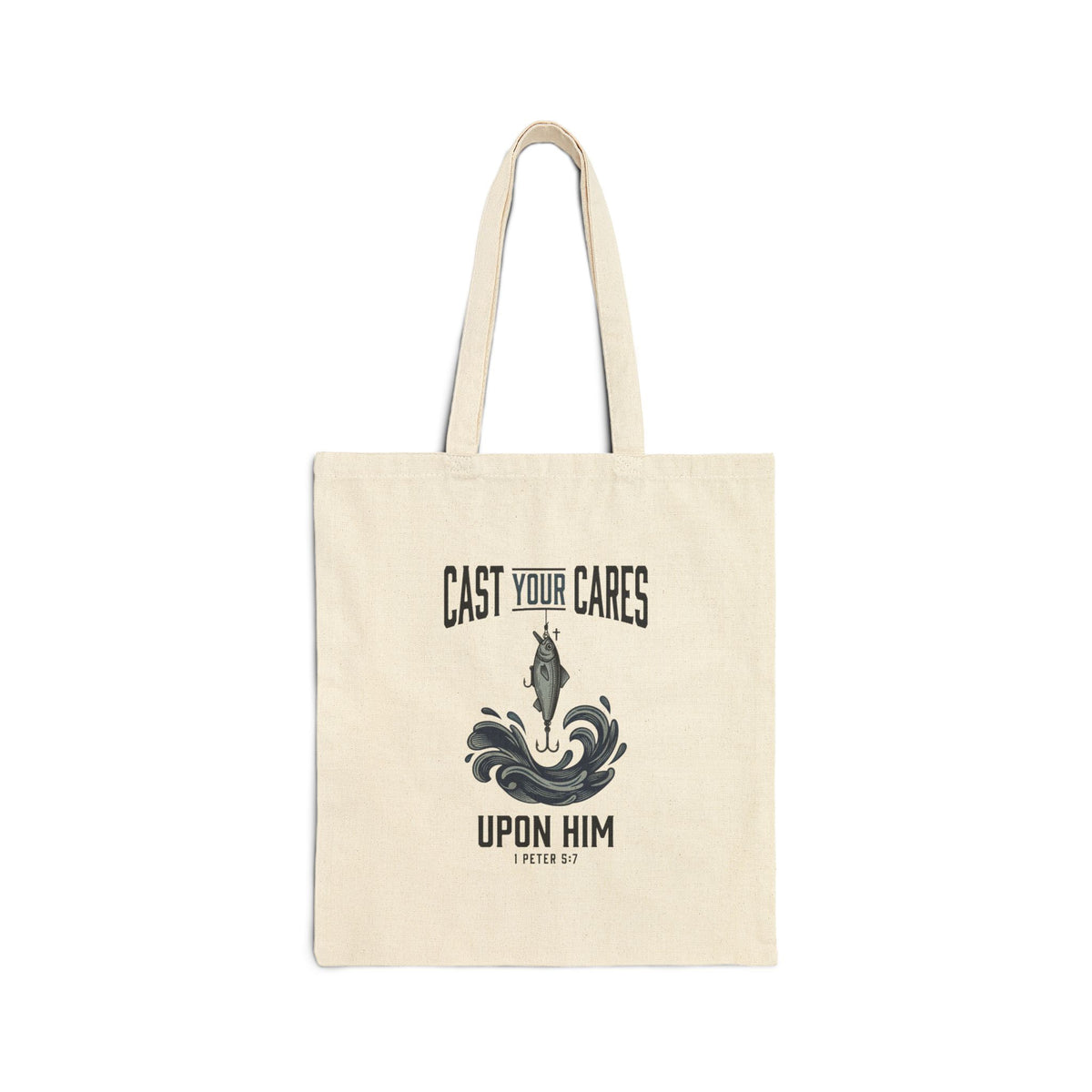 Cast Your Cares Upon Him Tote | Christian faith scripture, Psalm 55 design