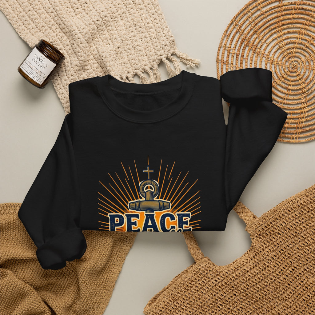 Peace Be Still Anchor Sweatshirt – Mark 4:39 Christian Crewneck