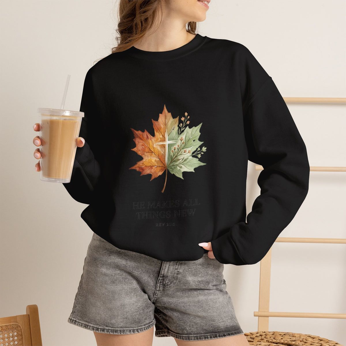Autumn Leaf 'He Makes All Things New' Sweatshirt