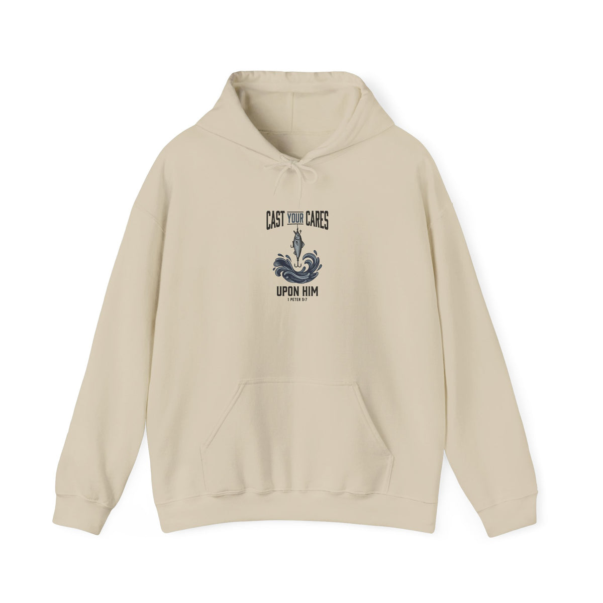 Cast Your Cares Hoodie | Christian Men’s Faith Apparel, Scripture Verse