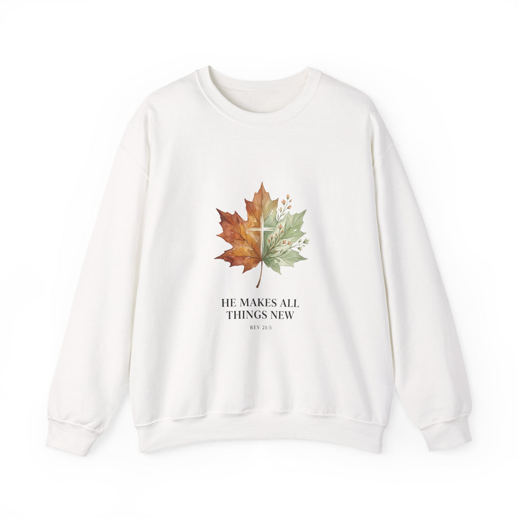 Autumn Leaf 'He Makes All Things New' Sweatshirt