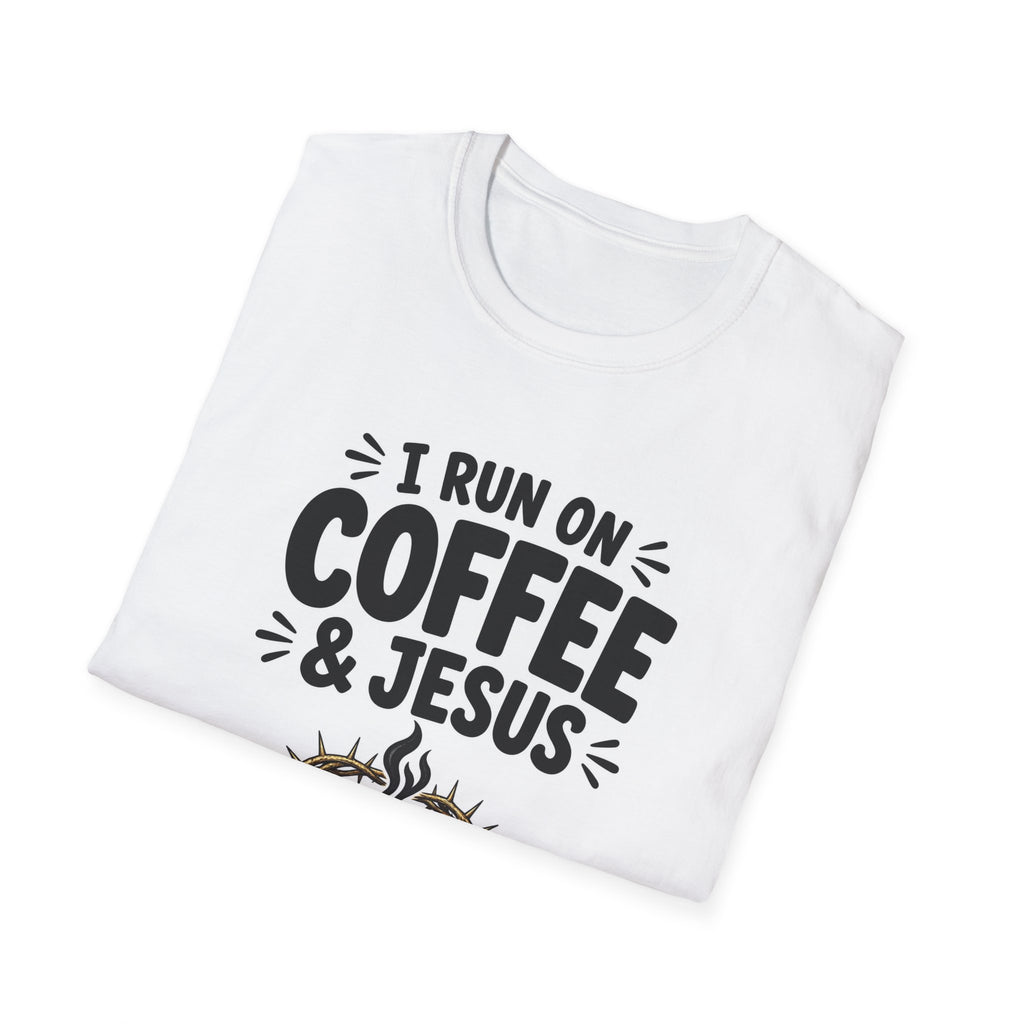 Coffee & Jesus T‑Shirt — "I Run on Coffee & Jesus" Christian Faith Shirt