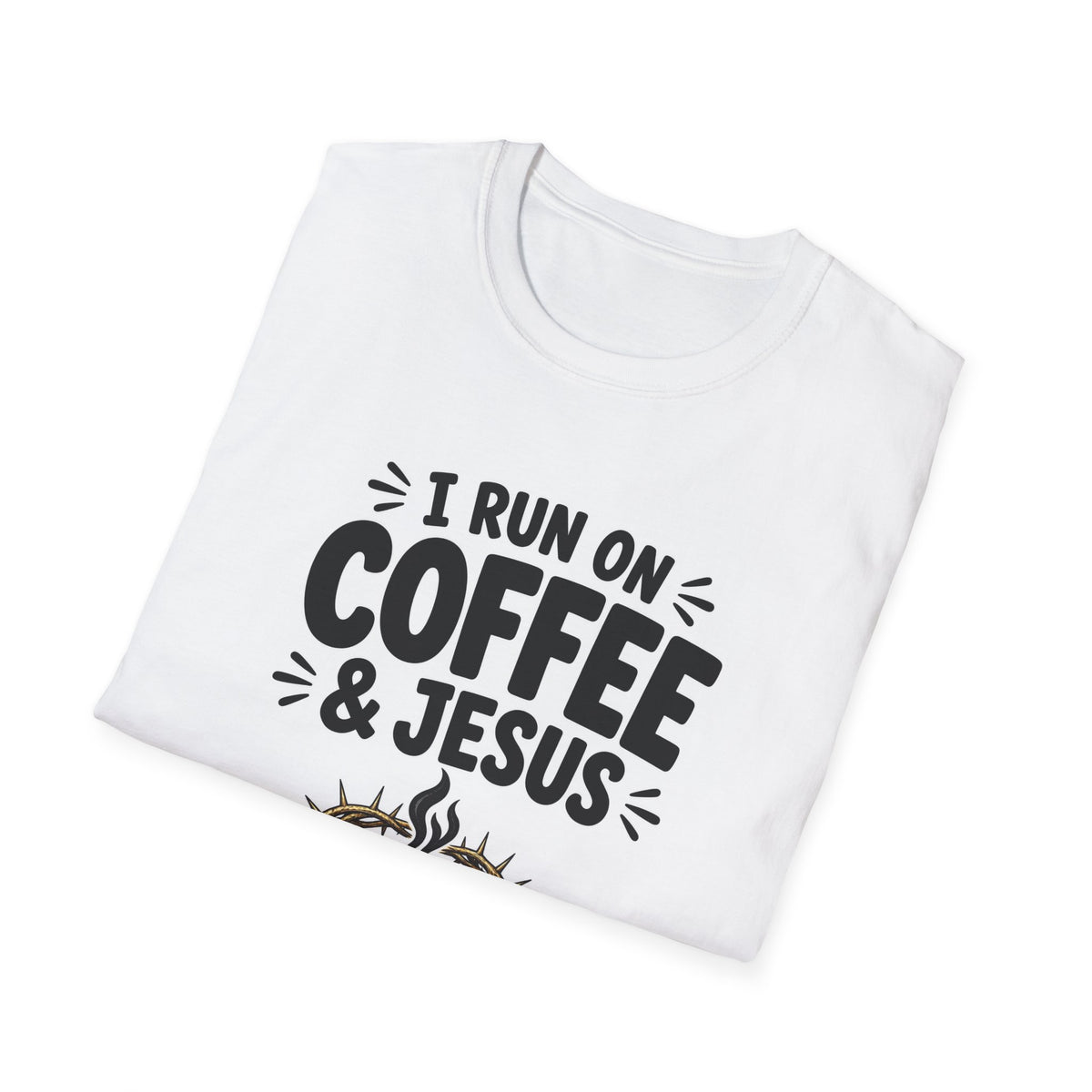 Coffee & Jesus T‑Shirt — "I Run on Coffee & Jesus" Christian Faith Shirt