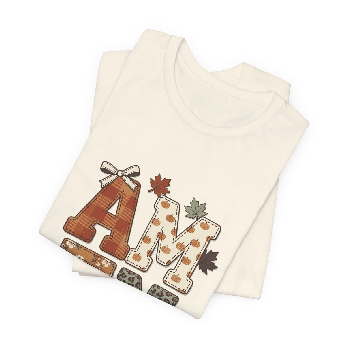 Amen Fall Graphic Tee — "AMEN So Be It" Autumn Leaves Shirt