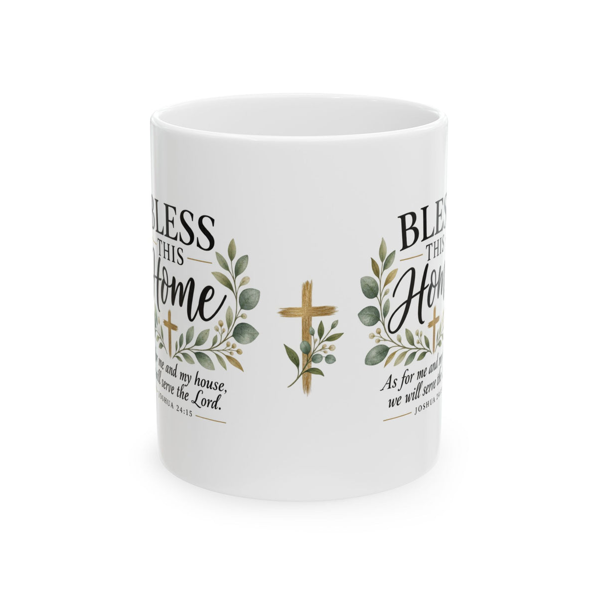 Segen Sie dieses Heim christliche Kaffeetasse – Josua 24,15 Einweihungsgeschenk, 325 ml