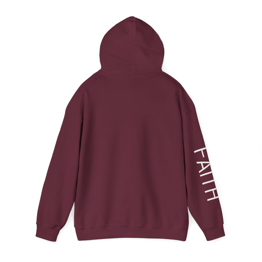 Christian Faith Hoodie — "Walk by Faith Not by Sight" Cross Pullover