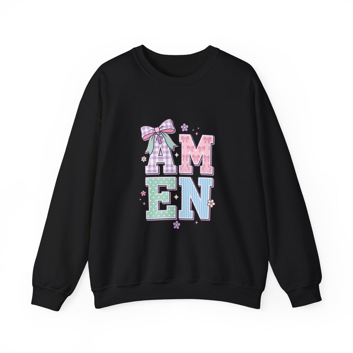 Amen Rainbow Christian Sweatshirt | Colorful Faith Crewneck