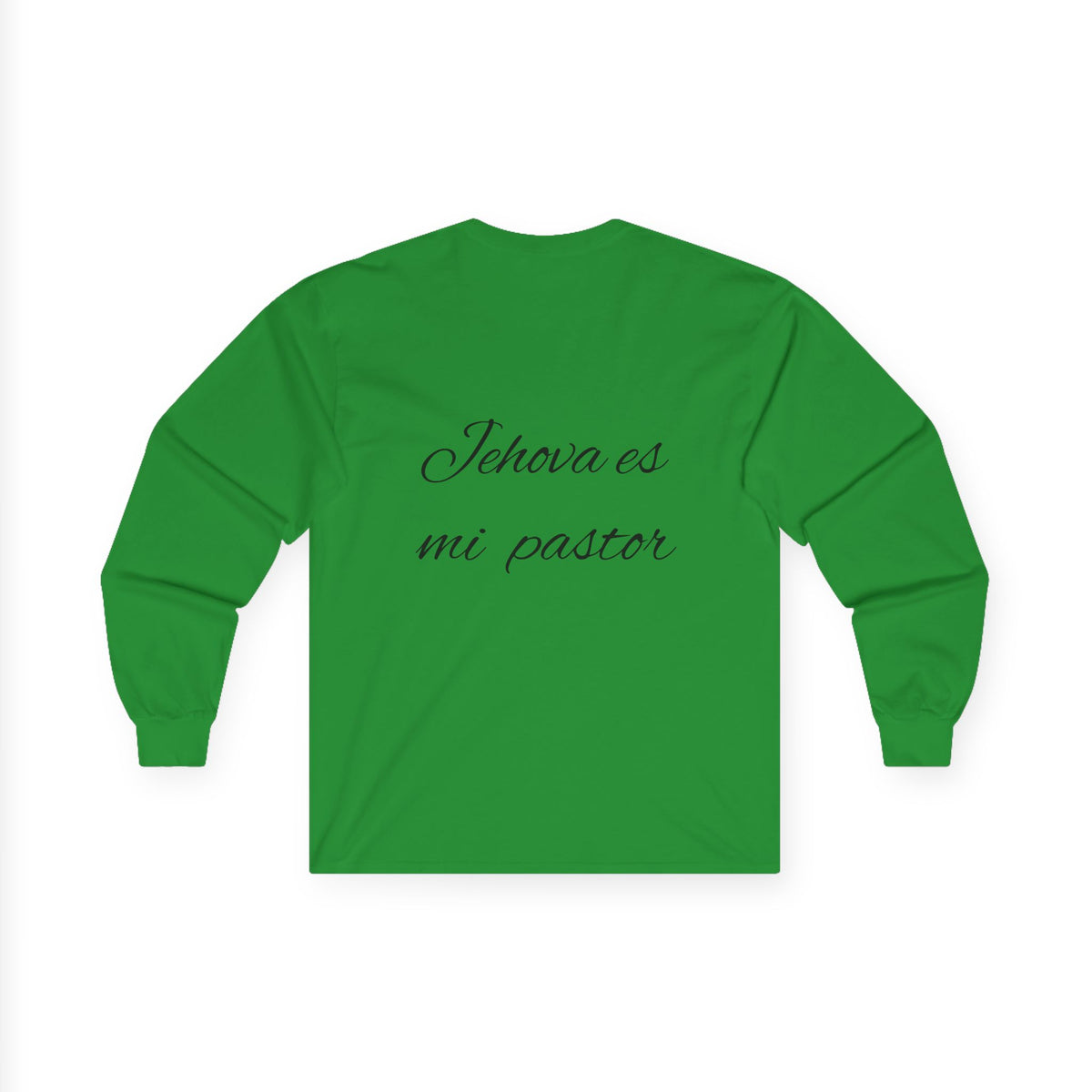 Christian Fish Long Sleeve Tee — Small Gold Ichthys Chest Logo