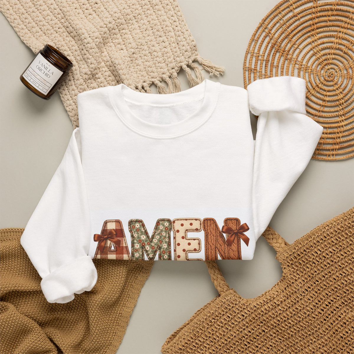 Amen So Sei Es Sweatshirt — Faith-Inspired Crewneck for Christians