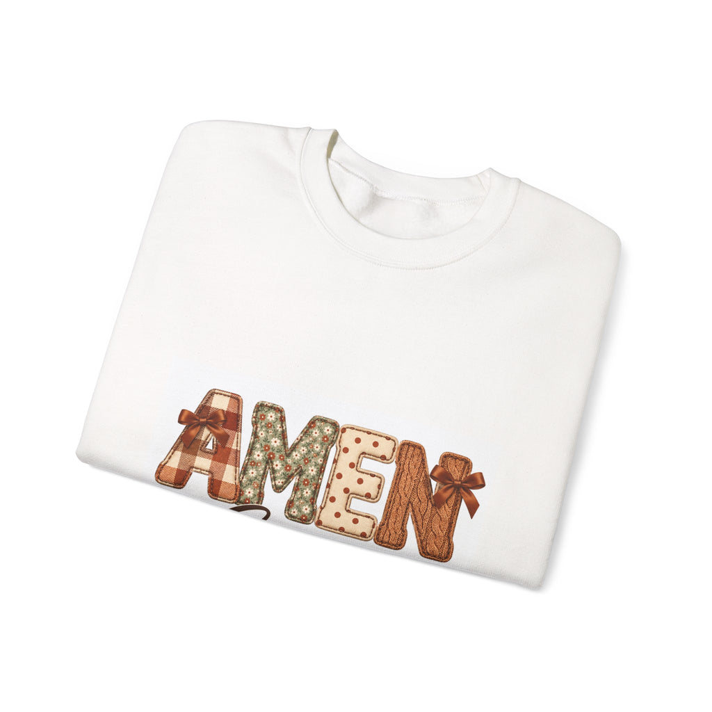 Amen So Sei Es Sweatshirt — Faith-Inspired Crewneck for Christians