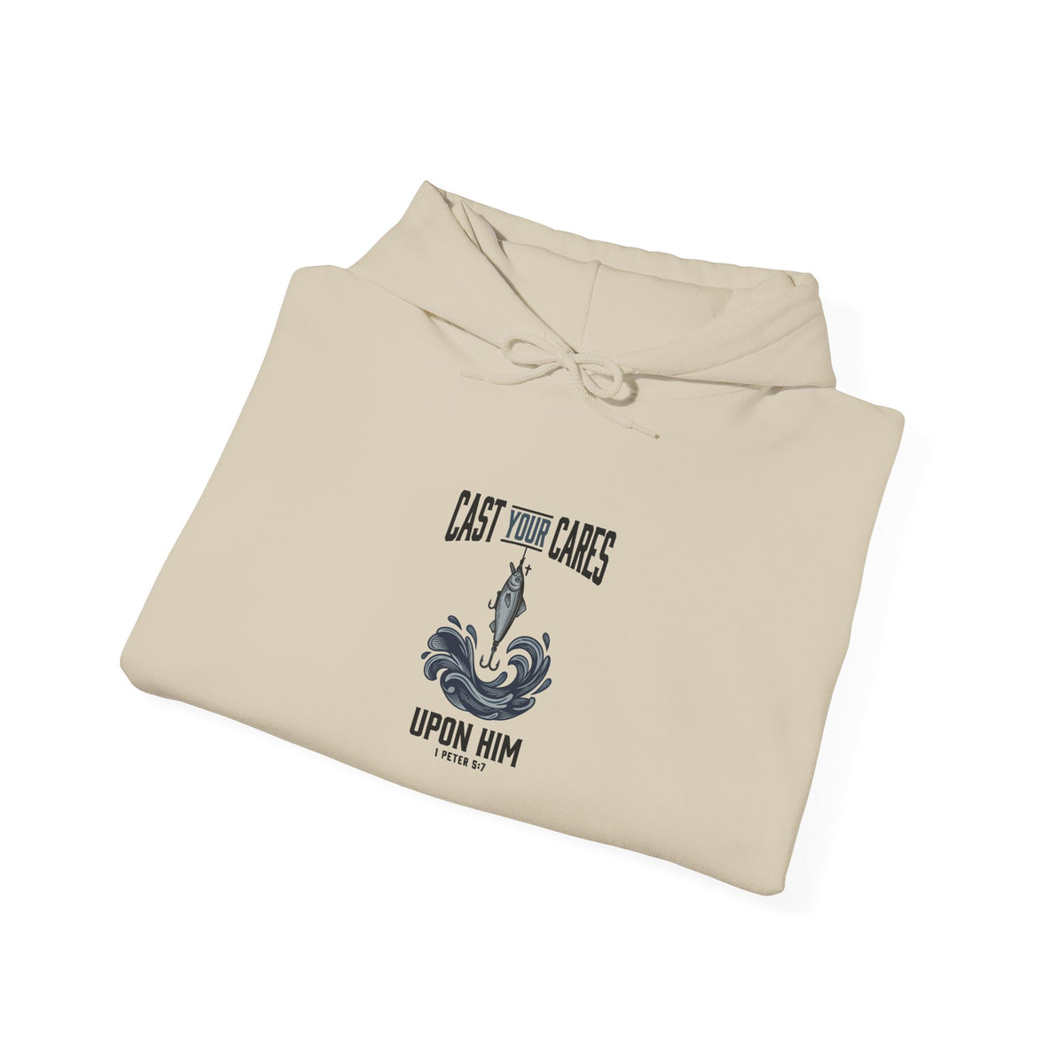 Cast Your Cares Hoodie | Christian Men’s Faith Apparel, Scripture Verse