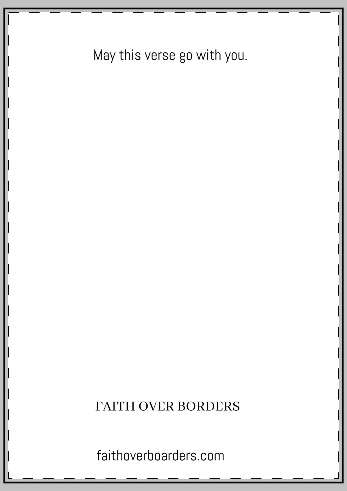 Faith Greeting Card — "Walk by Faith, Not by Sight" Flat Card with Envelope
