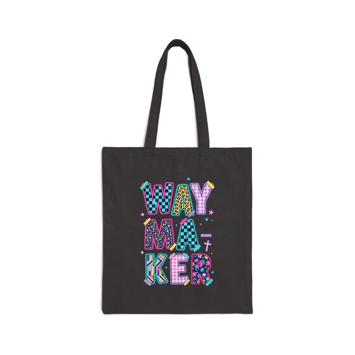 Waymaker Colorful Graphic Tote Bag — Inspirational Bible Verse Gift Tote