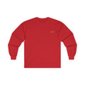 Christian Fish Long Sleeve Tee — Small Gold Ichthys Chest Logo
