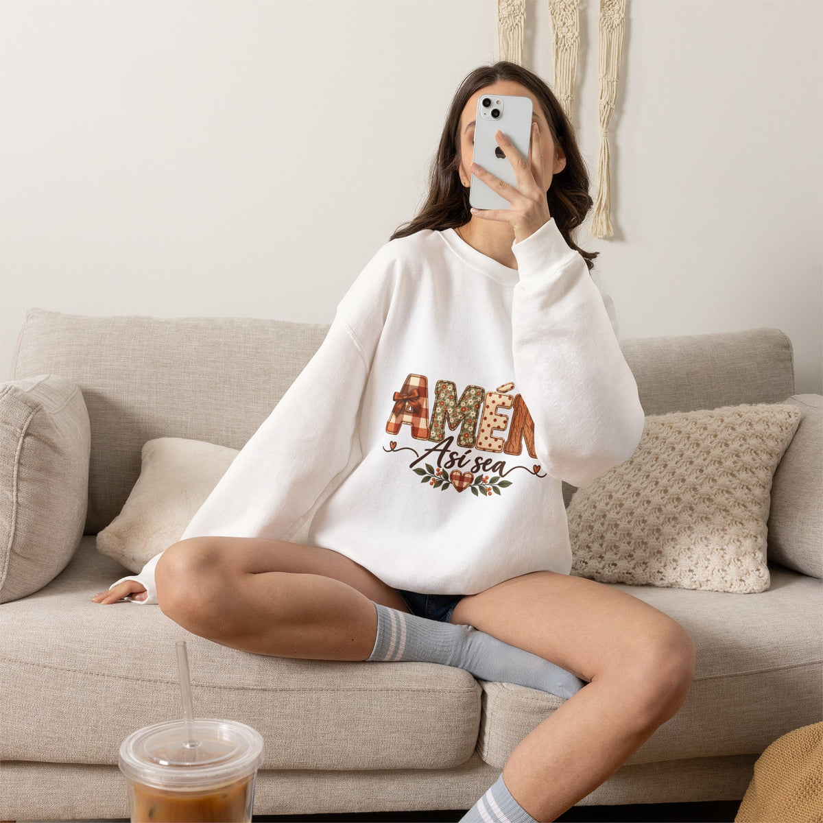 Amen Asi Sea Crewneck Sweatshirt — Floral Faith Graphic