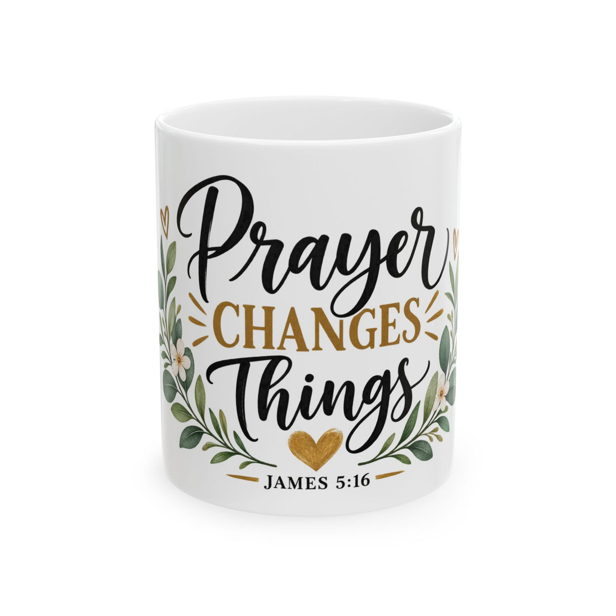 Gebet verändert Dinge christliche Tasse – Jakobus 5,16 Glaubenskaffeebecher – Inspirierendes Gebetsgeschenk