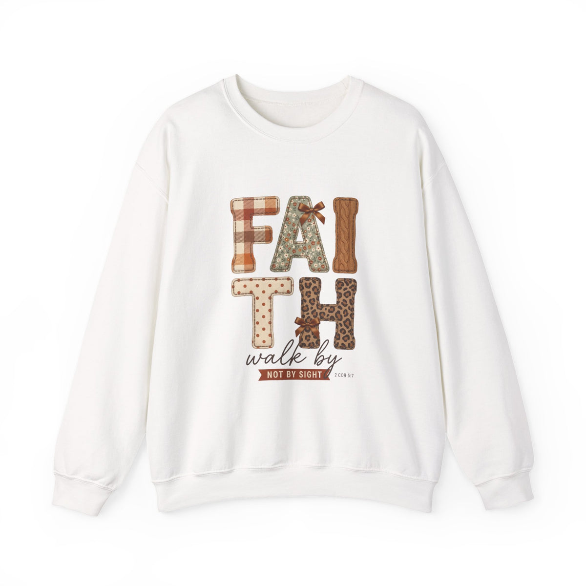 Faith Walk Crewneck Sweatshirt – "Walk by Faith" Christian Pullover