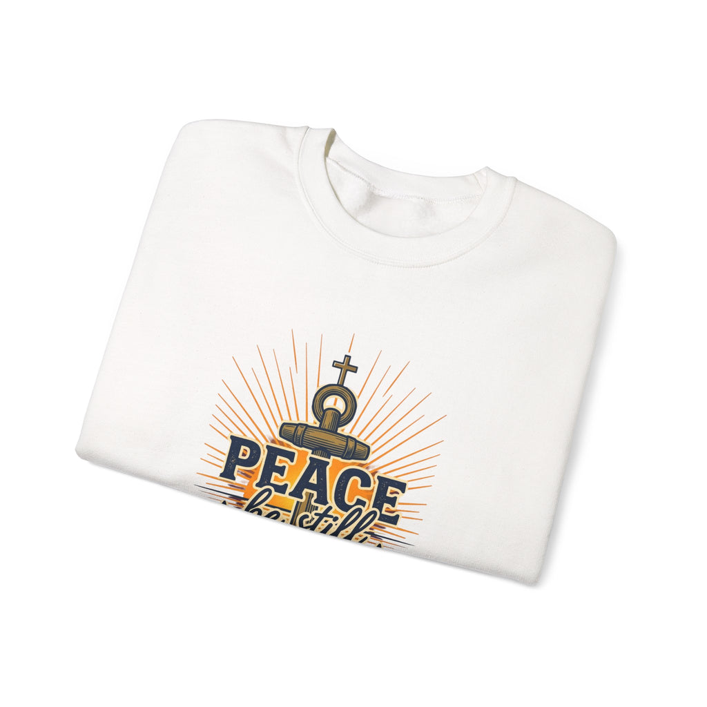 Peace Be Still Anchor Sweatshirt – Mark 4:39 Christian Crewneck