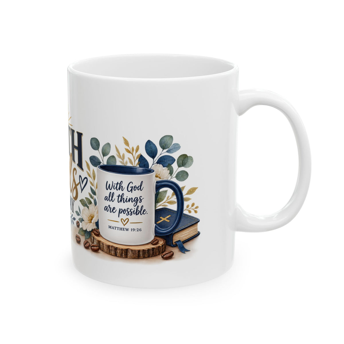 Christliche Kaffeetasse „Faith Fuels My Day“ – 325 ml