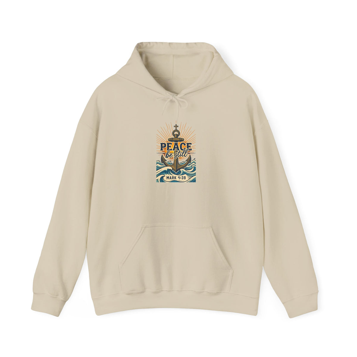 Peace Anchor Hoodie — Vintage Nautical ‘Peace Be Still’ Sweatshirt