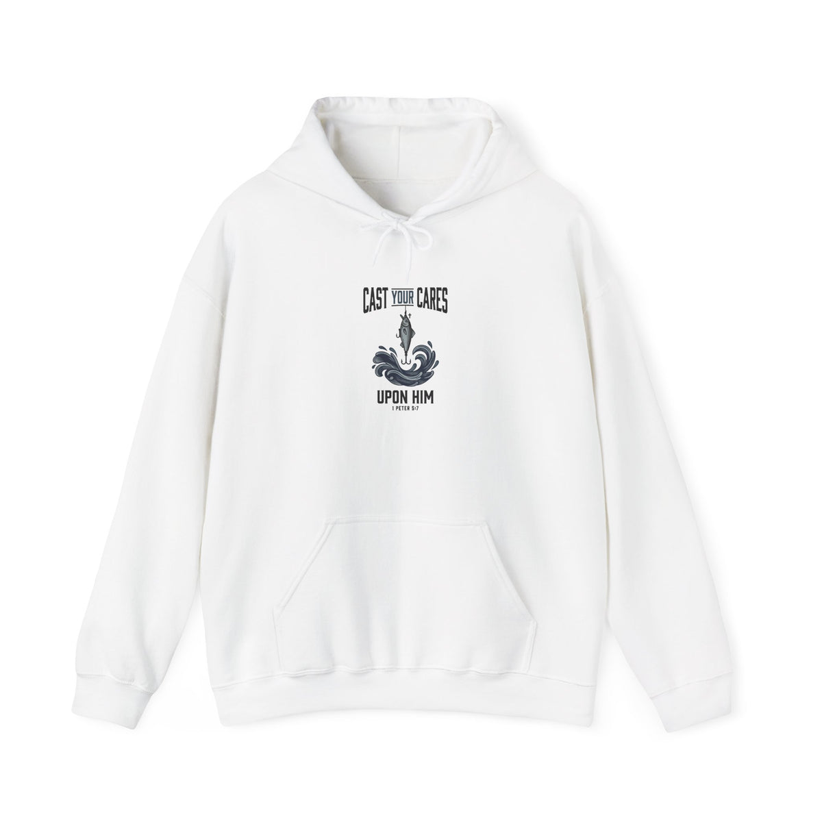 Cast Your Cares Hoodie | Christian Men’s Faith Apparel, Scripture Verse
