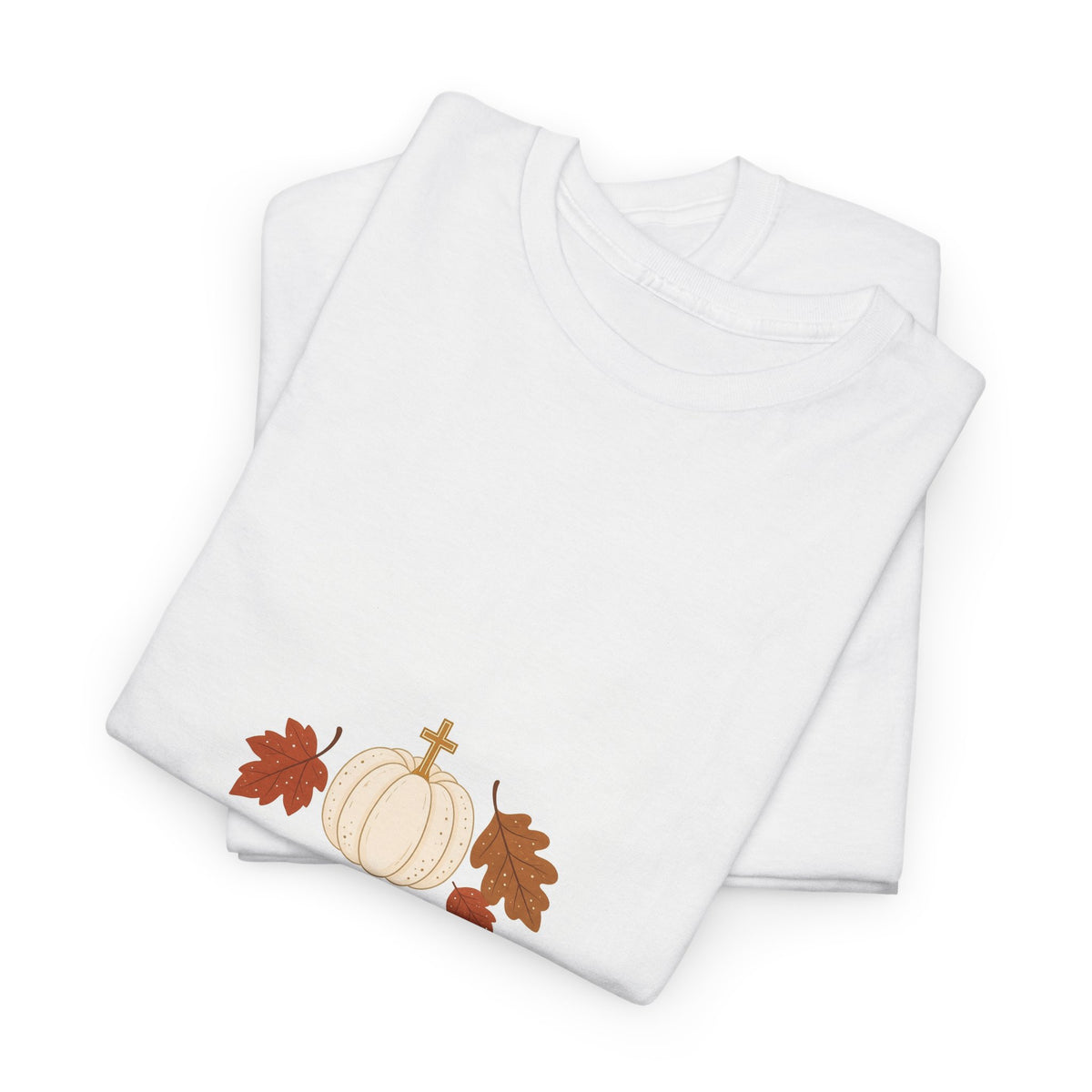 Den Gracias Thanksgiving Tee — Psalm 107:1 Pumpkin & Fall Leaves