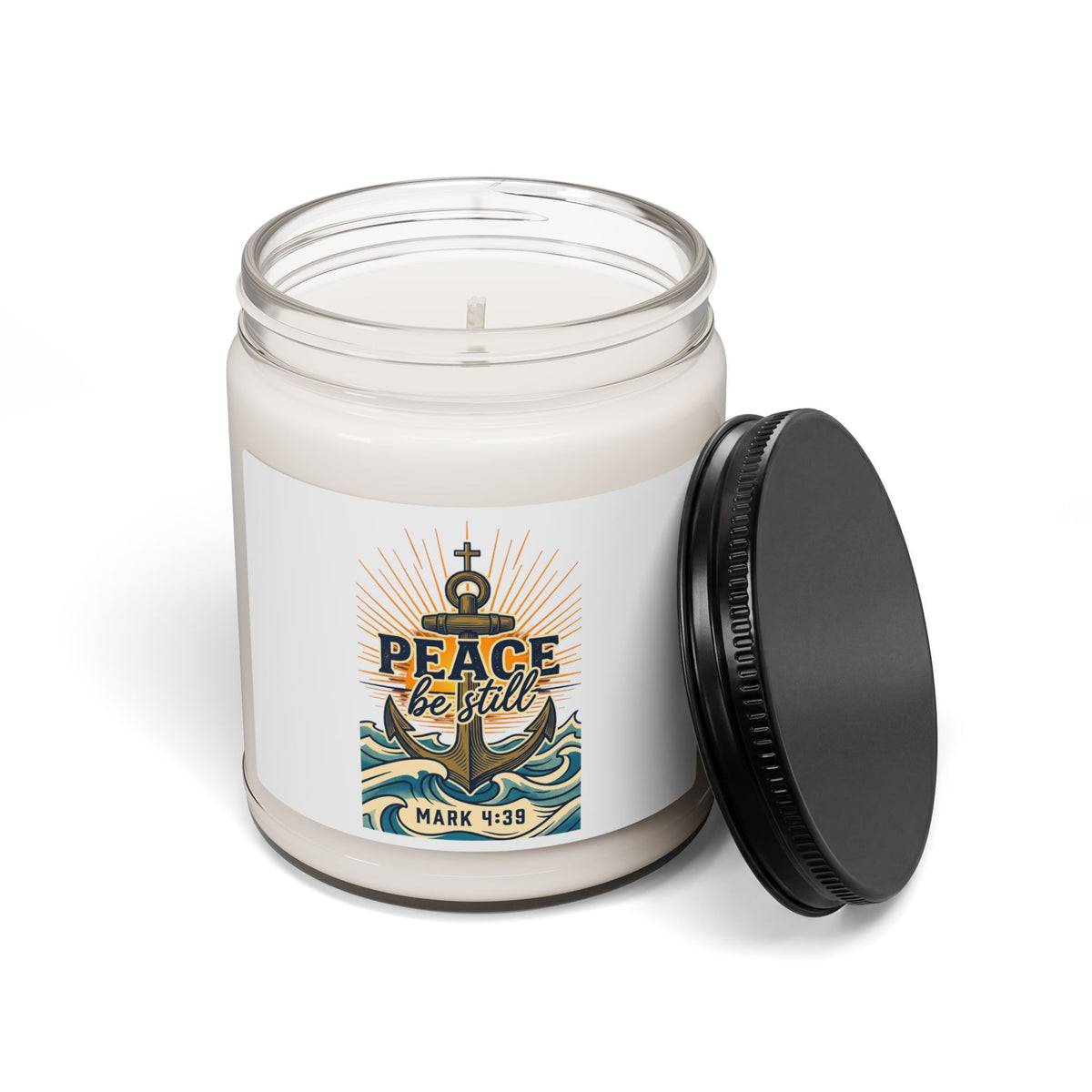 Peace Be Still Anchor Candle | Soy Candle, Christian Scripture (Mark 4:39)
