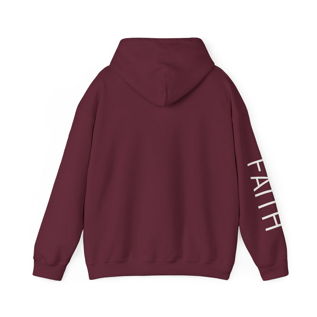 Christian Faith Hoodie — "Walk by Faith Not by Sight" Cross Pullover