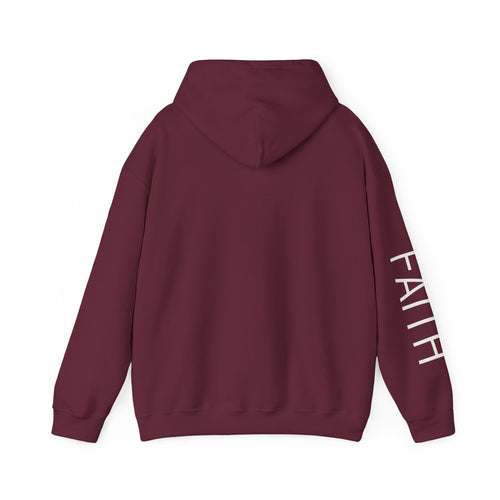 Christian Faith Hoodie — "Walk by Faith Not by Sight" Cross Pullover