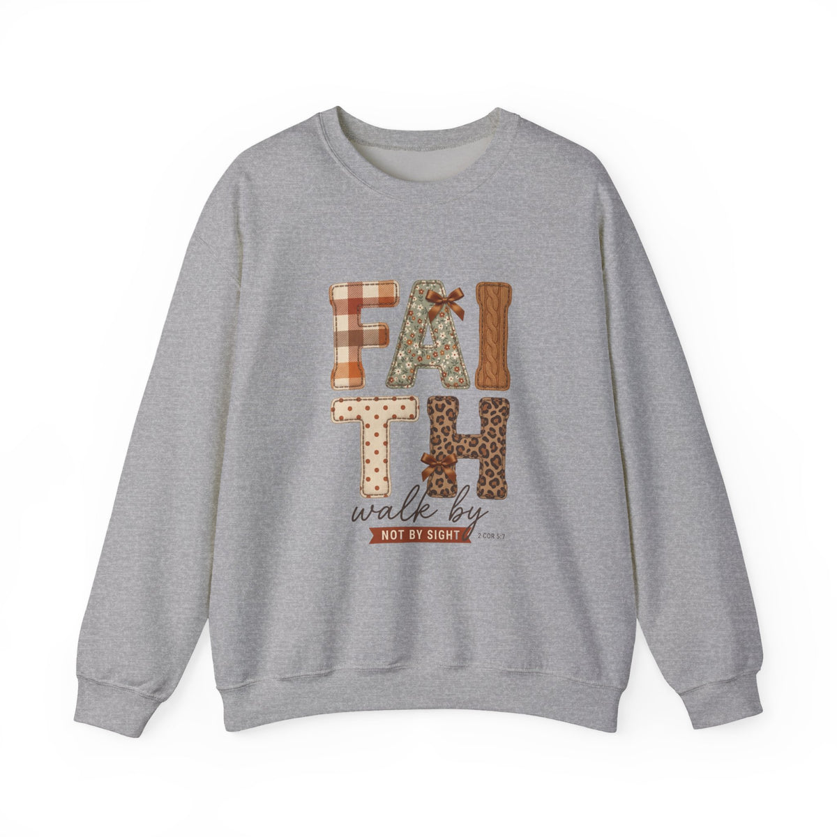 Faith Walk Crewneck Sweatshirt – "Walk by Faith" Christian Pullover