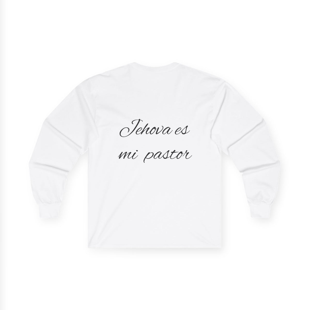 Christian Fish Long Sleeve Tee — Small Gold Ichthys Chest Logo