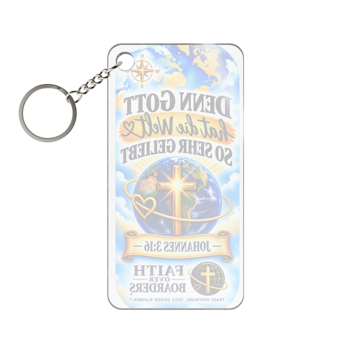Christian Keychain John 3:16 – For God So Loved The World – German