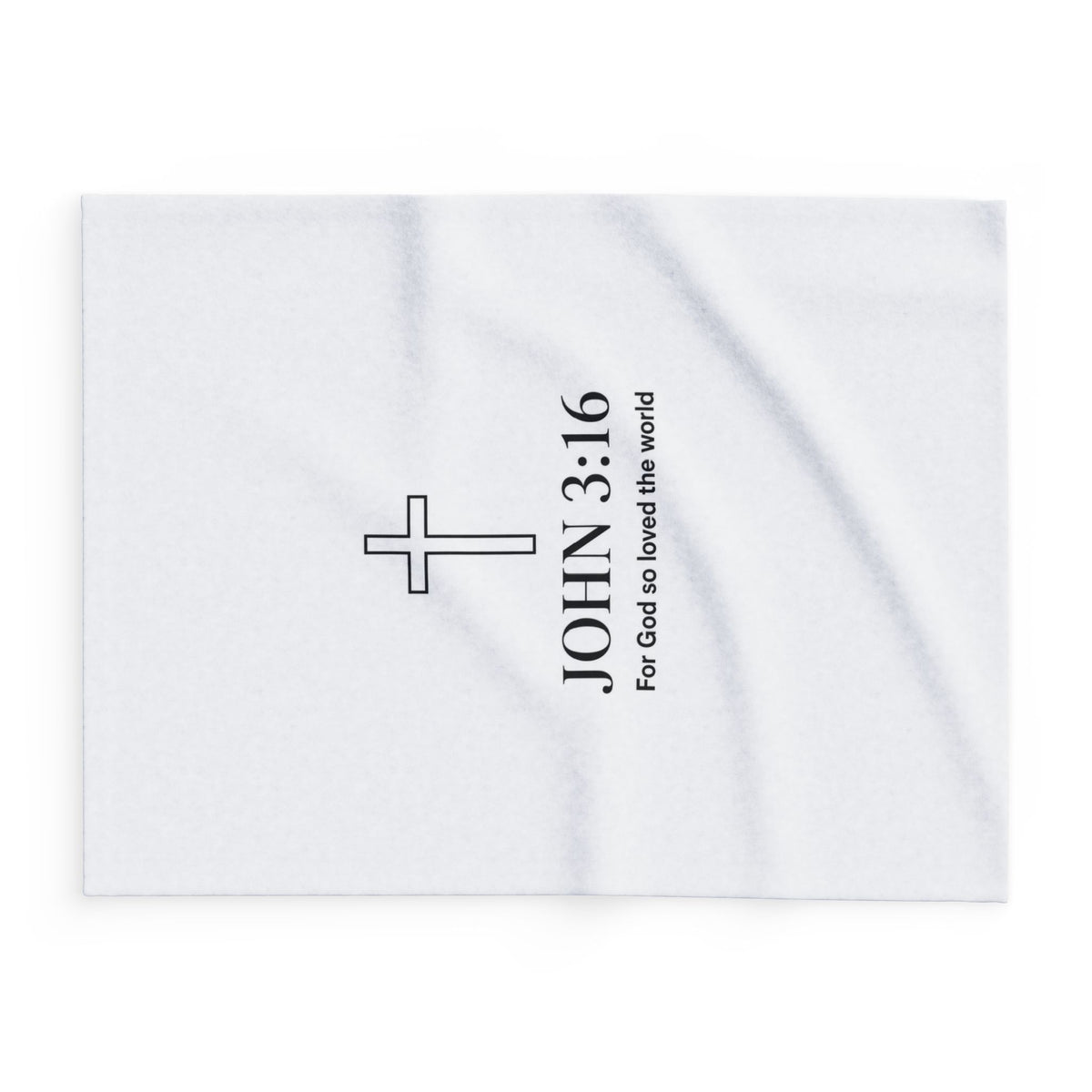 John 3:16 Christian Fleece Blanket – Cross Design, "For God so loved the world"