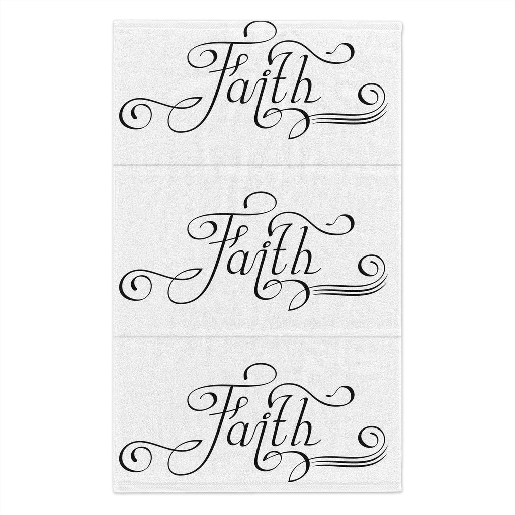 Faith Rally Towel — Inspirational 11x18 Hand Towel, gym towel