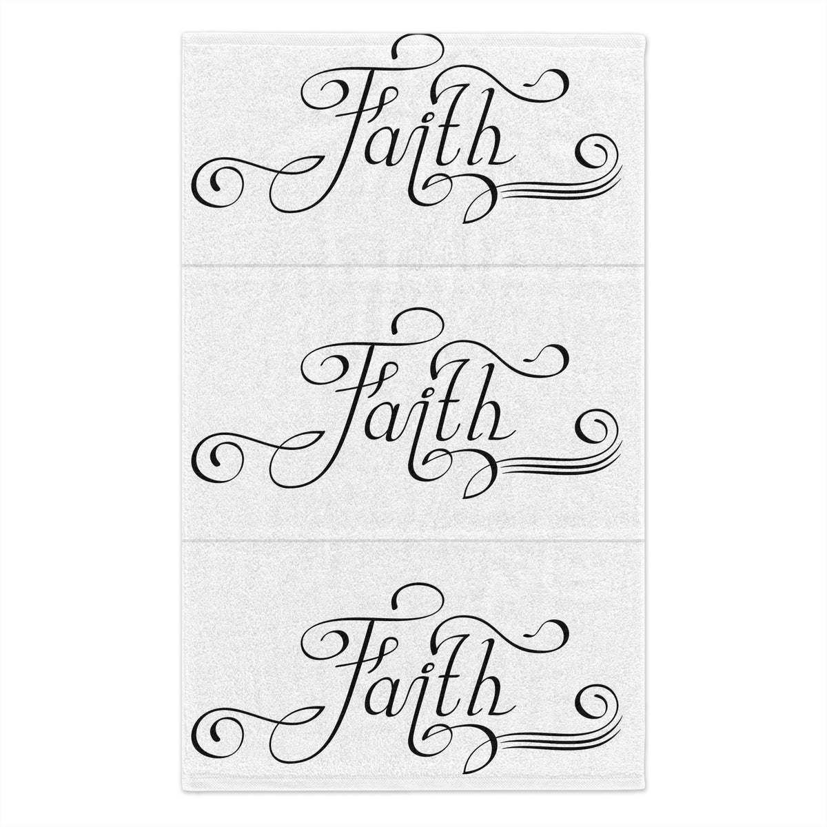 Faith Rally Towel — Inspirational 11x18 Hand Towel, gym towel