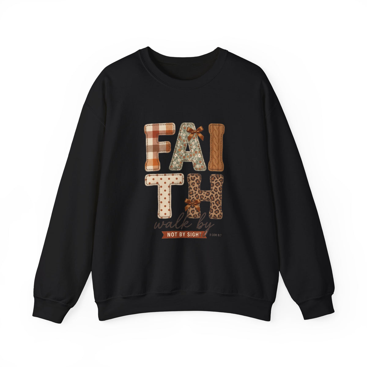 Faith Walk Crewneck Sweatshirt – "Walk by Faith" Christian Pullover